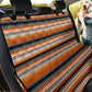 Orange Serape Mexican Blanket Pattern Car Pet Seat Cover