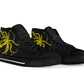 Black and Yellow Octopus High Tops Sneakers Shoes