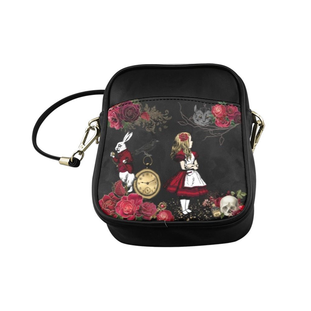 Red Alice in Wonderland Mini Phone Purse - Crossbody Sling Bag