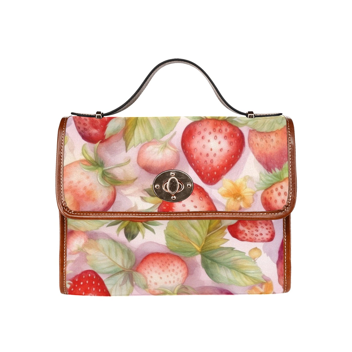 pink strawberries purse handbag shoulderbag