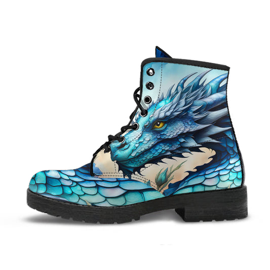 blue dragon ankle boots, dnd combat boots