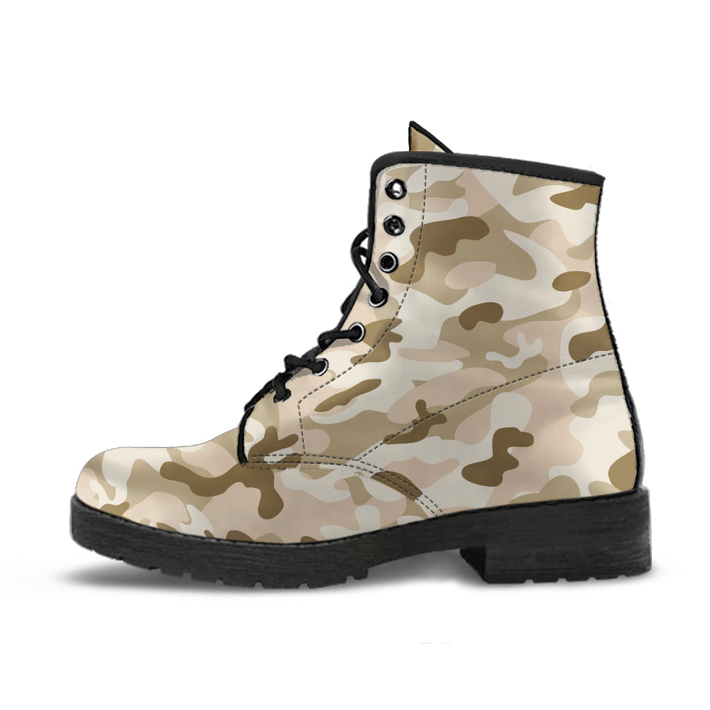 Tan Camo Combat Boots
