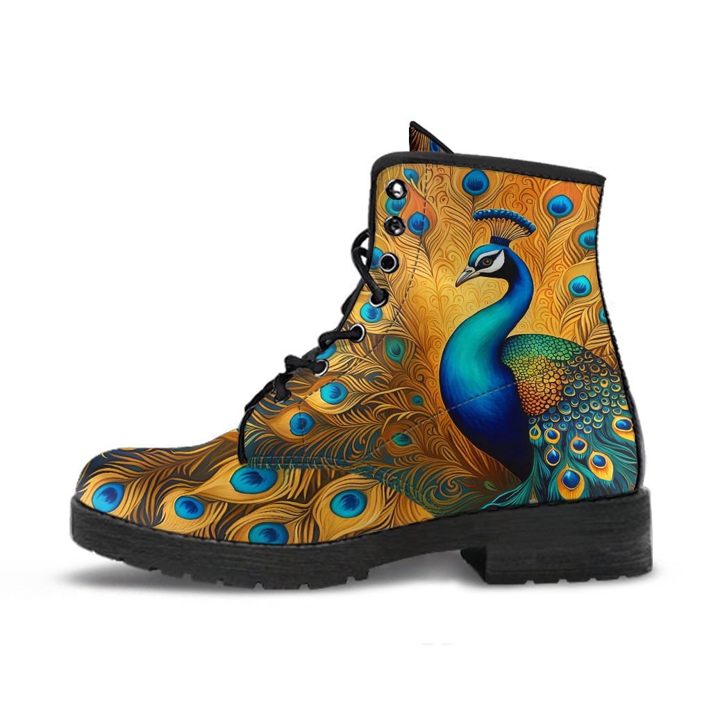 Golden peacock ankle boots mens womens