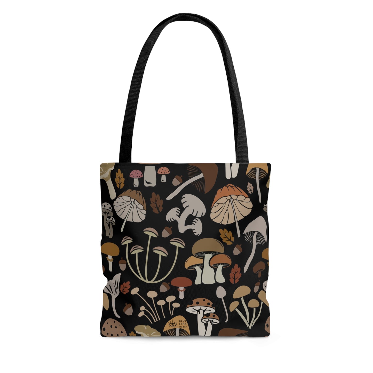 Brown Mushrooms Tote Bag, Dark Academia Bag