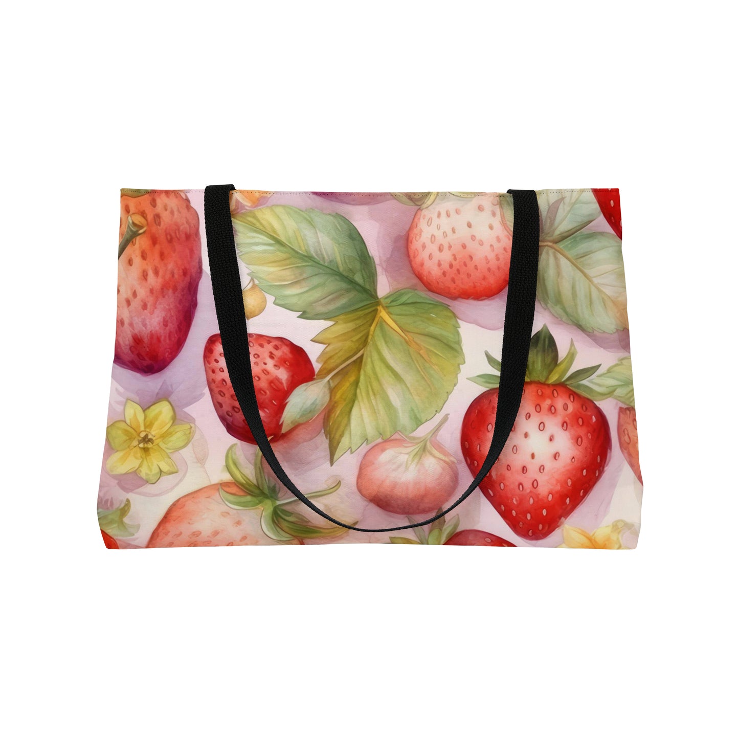 Cute Pink Strawberries Weekender Tote Bag