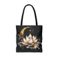 Lotus Moon Tote Bag, Dark Academia Bag, Witchy Bag