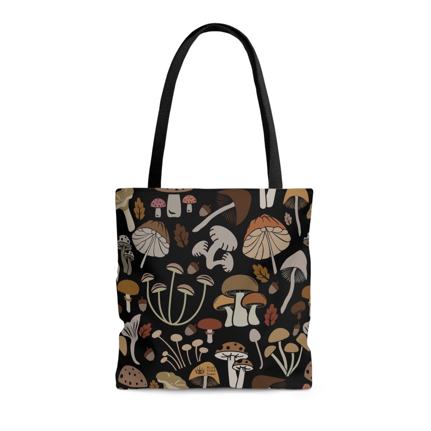 Brown Mushrooms Tote Bag, Dark Academia Bag