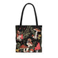 Red Mushrooms Tote Bag, Dark Academia Bag, Goblincore Bag, Witch Bag, Cute womens Tote Cottagecore