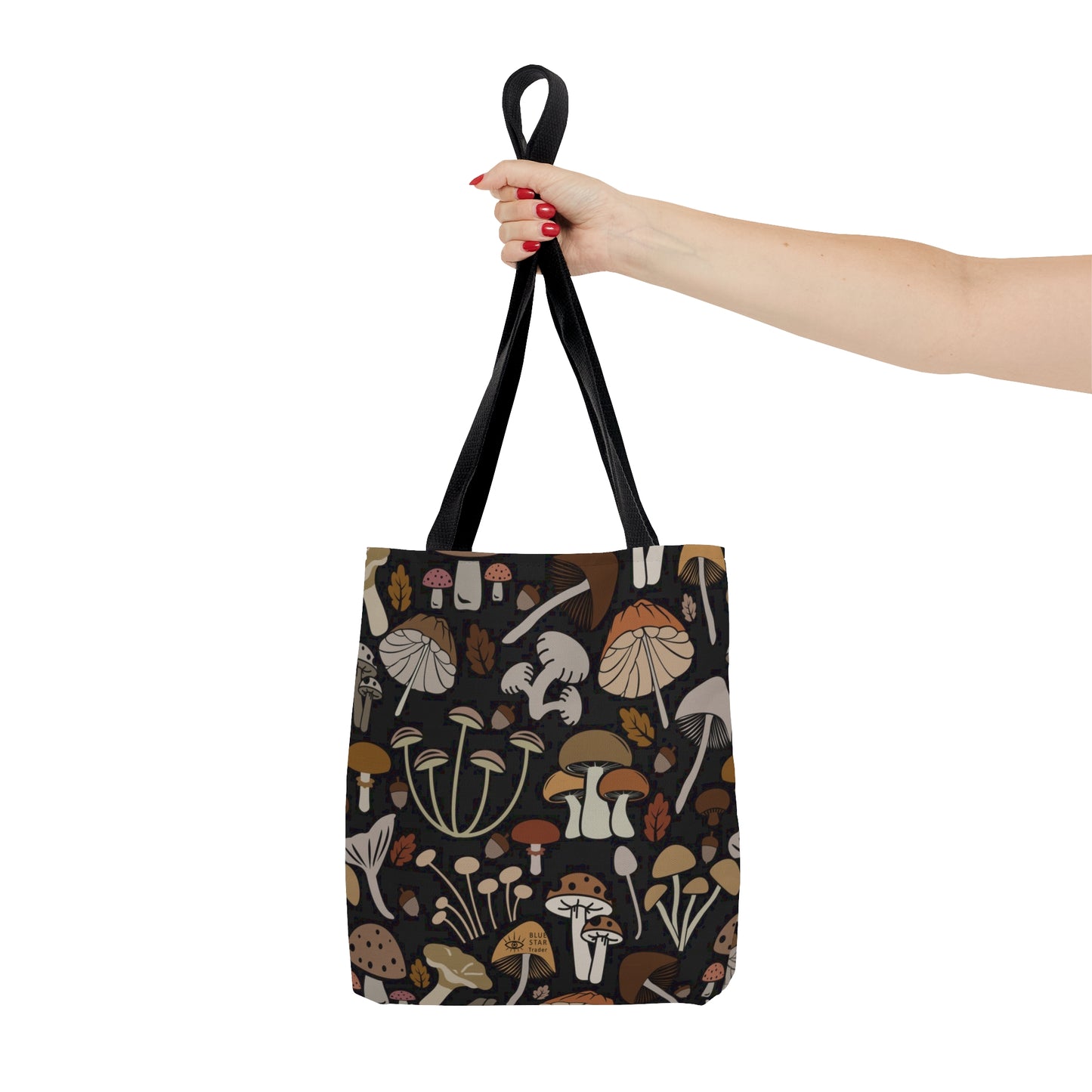 Brown Mushrooms Tote Bag, Dark Academia Bag