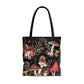 Red Mushrooms Tote Bag, Dark Academia Bag, Goblincore Bag, Witch Bag, Cute womens Tote Cottagecore