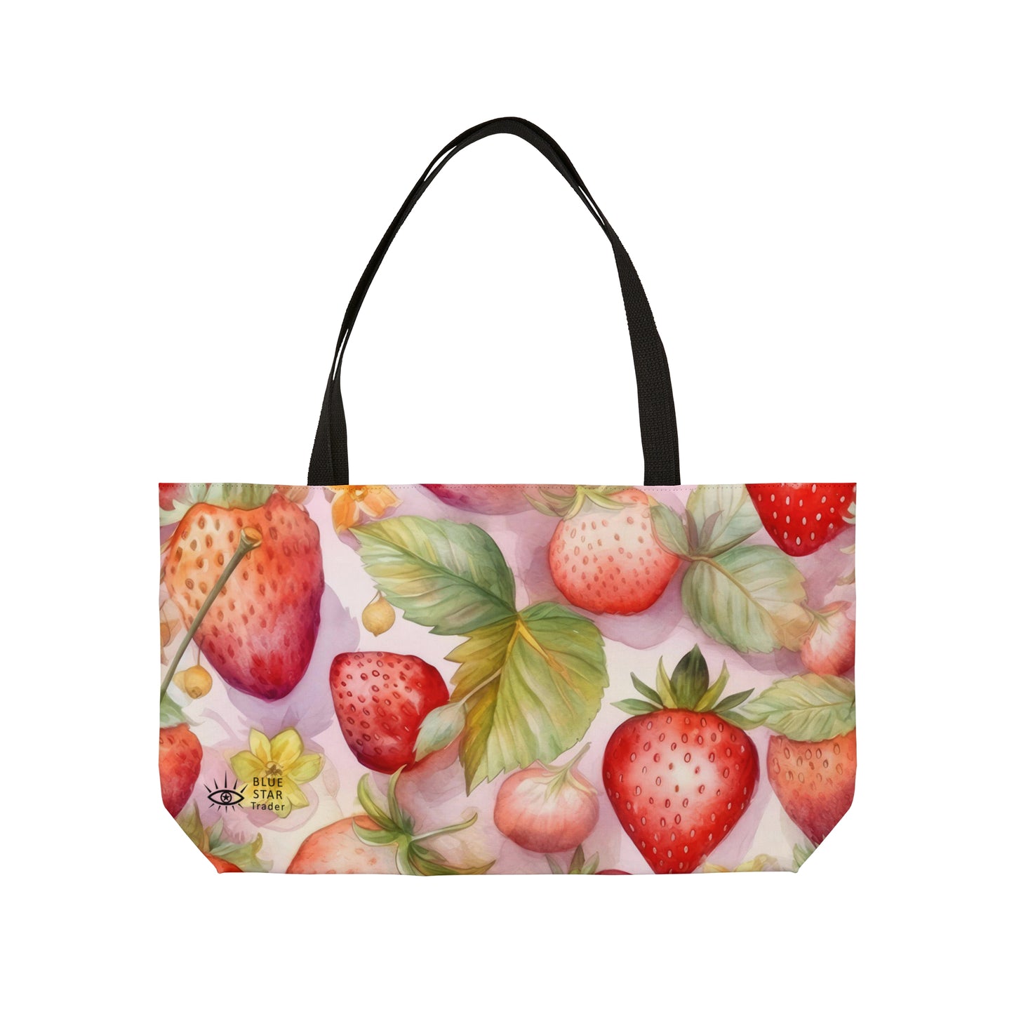 Cute Pink Strawberries Weekender Tote Bag