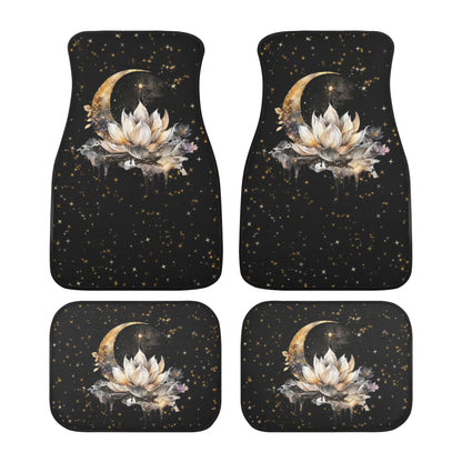 Lotus Moon Front and Back Car Floor Mats Witchy