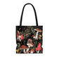 Red Mushrooms Tote Bag, Dark Academia Bag, Goblincore Bag, Witch Bag, Cute womens Tote Cottagecore