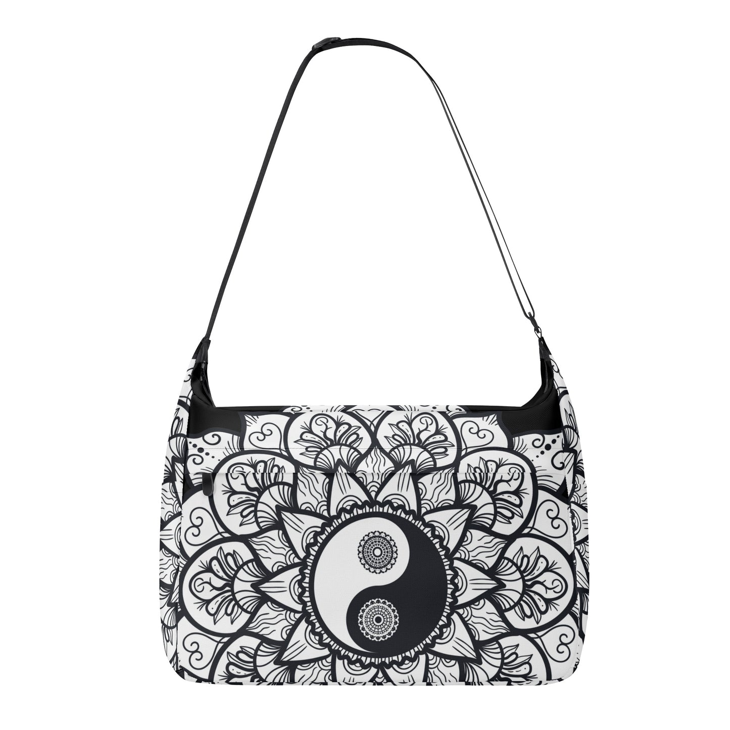 Yin Yang Mandala Canvas Computer Shoulder Bag