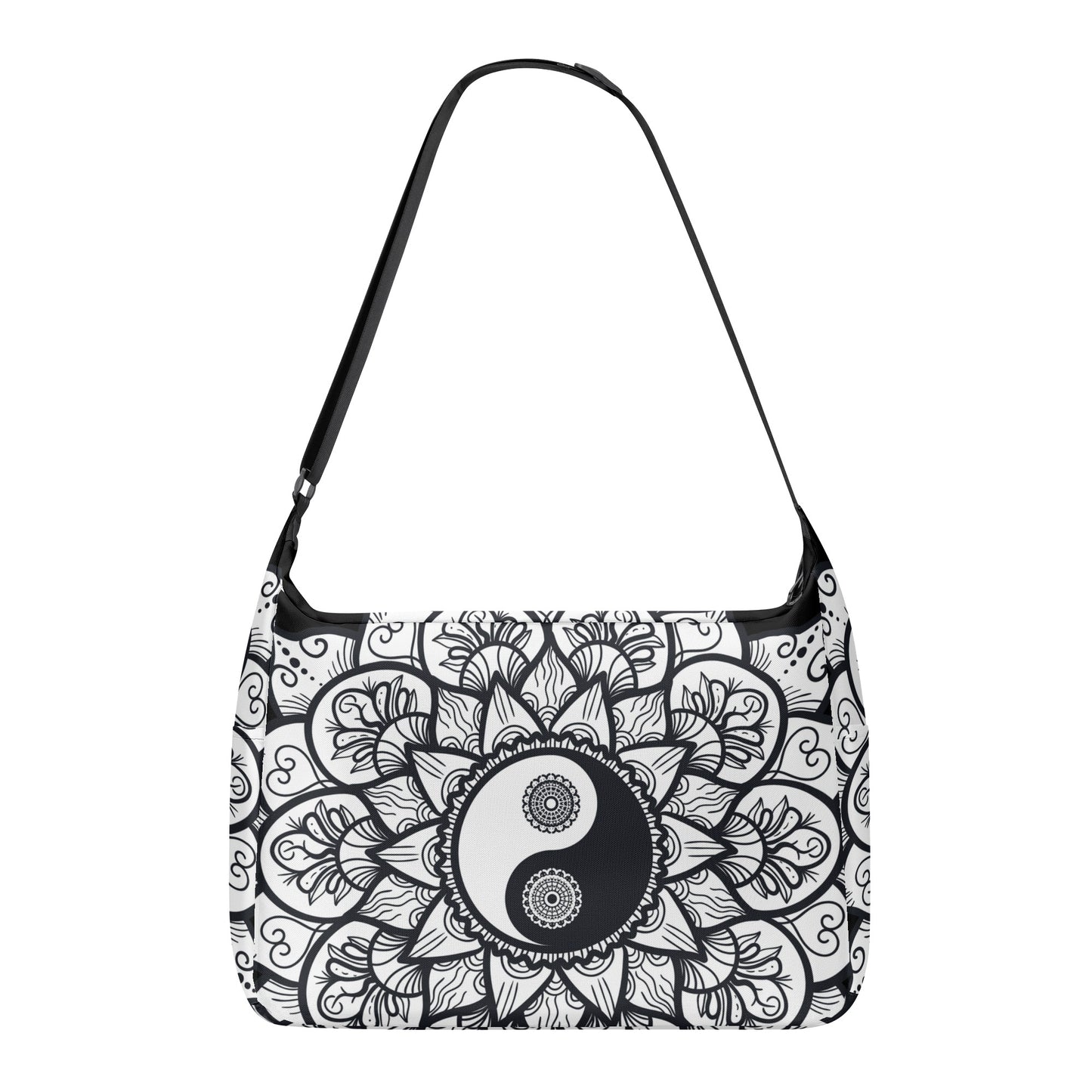 Yin Yang Mandala Canvas Computer Shoulder Bag