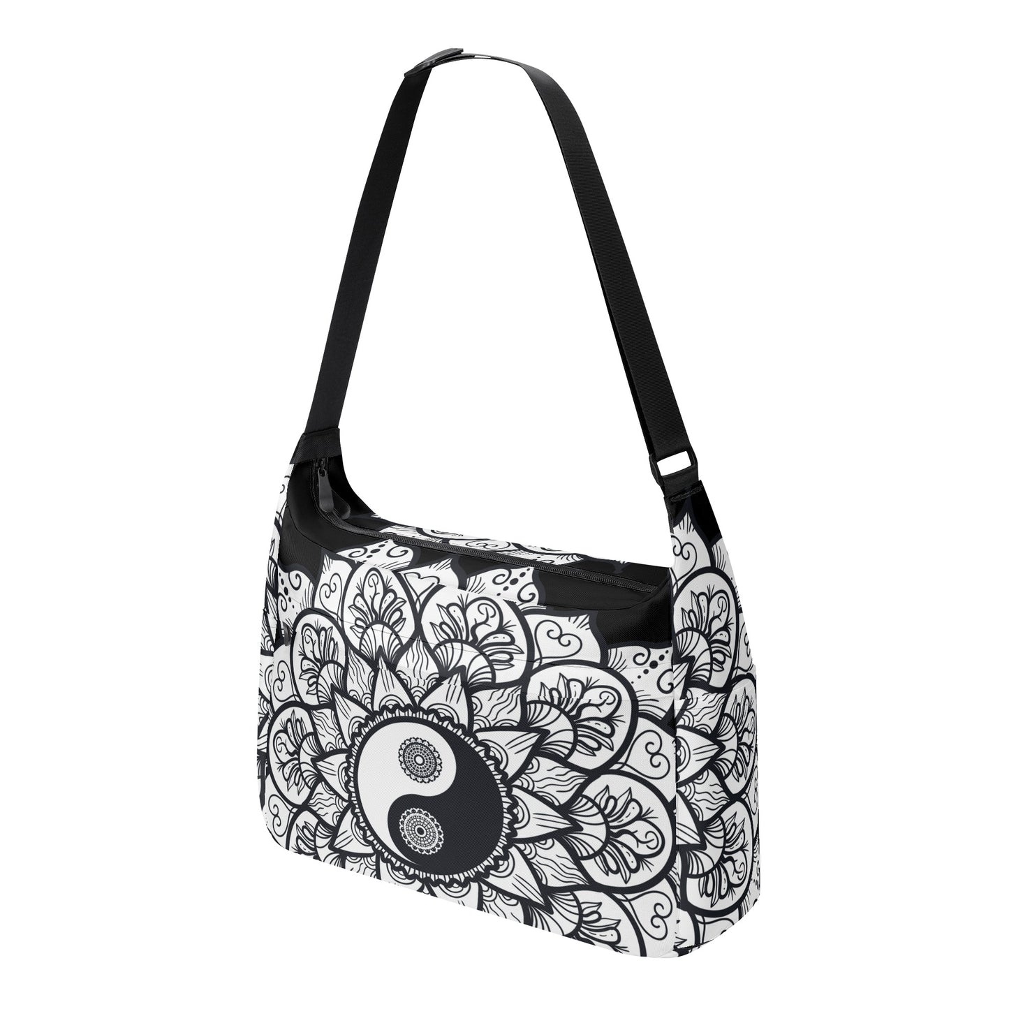 Yin Yang Mandala Canvas Computer Shoulder Bag