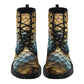 Brown Dragon Scales Black Mens Vegan Boots