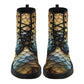 Brown Dragon Scales Black Mens Vegan Boots