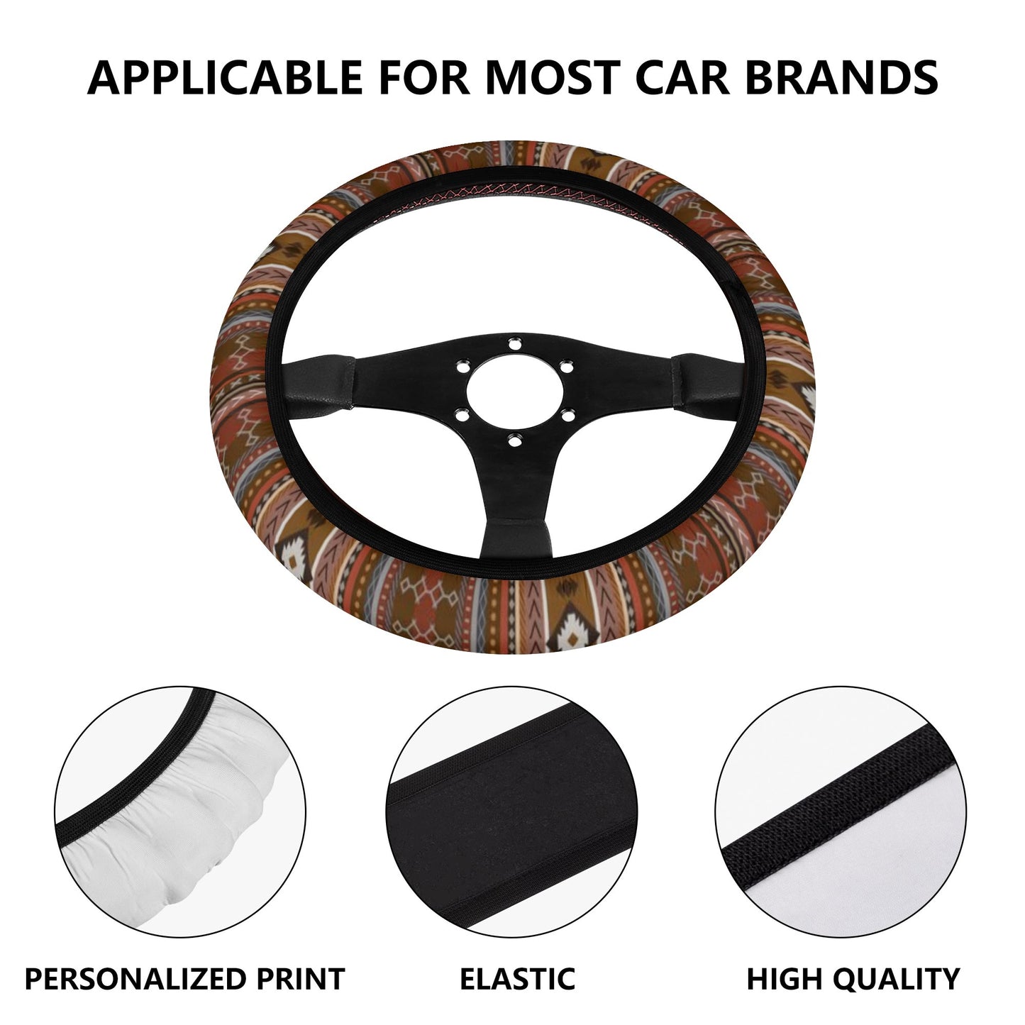 Add style and personality to your car with a custom printed steering wheel cover!