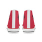Red Harley Star Diamond Mens Classic High Top Canvas Shoes