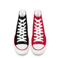 Red Harley Star Diamond Opposites Womens Classic High Tops Canvas Shoes
