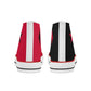 Red Harley Star Diamond Opposites Womens Classic High Top Canvas Shoes