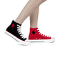 Harley black red cosplay shoes