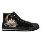 Lotus Moon Womens High Top Canvas Shoes