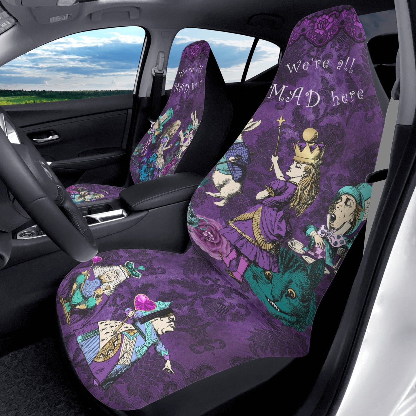 Purple Alice Purple Car Seat Covers (Set of 2)