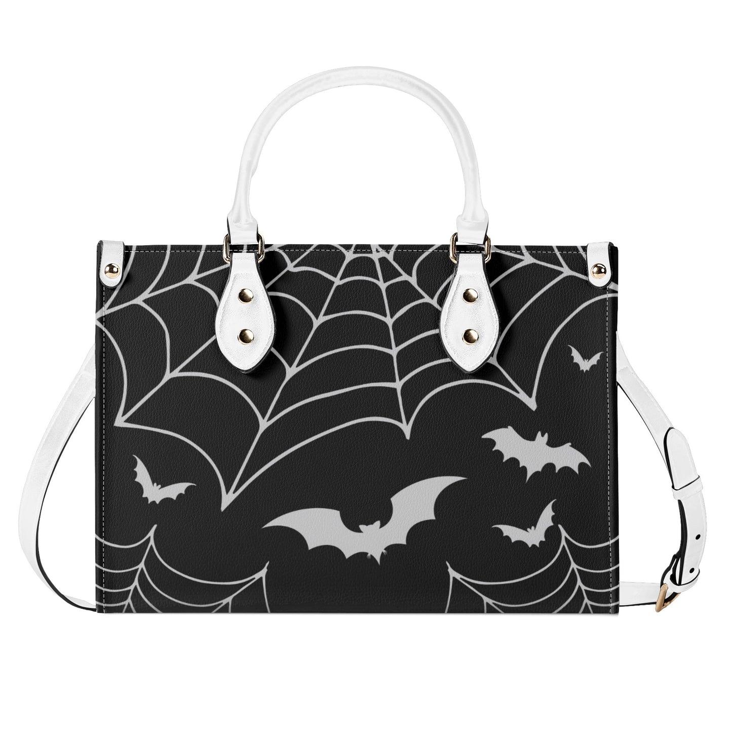 Bats & Spiderwebs Goth Luxury Women PU Leather Handbag