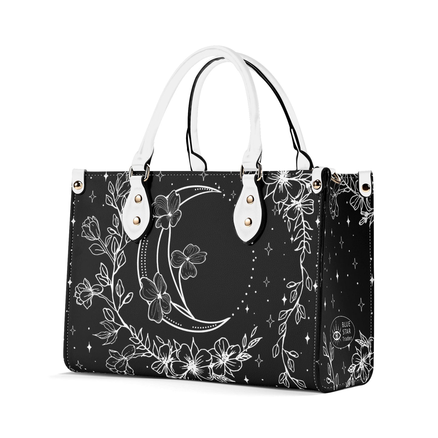 Moon Flowers #20 Luxury Women PU Leather Handbag