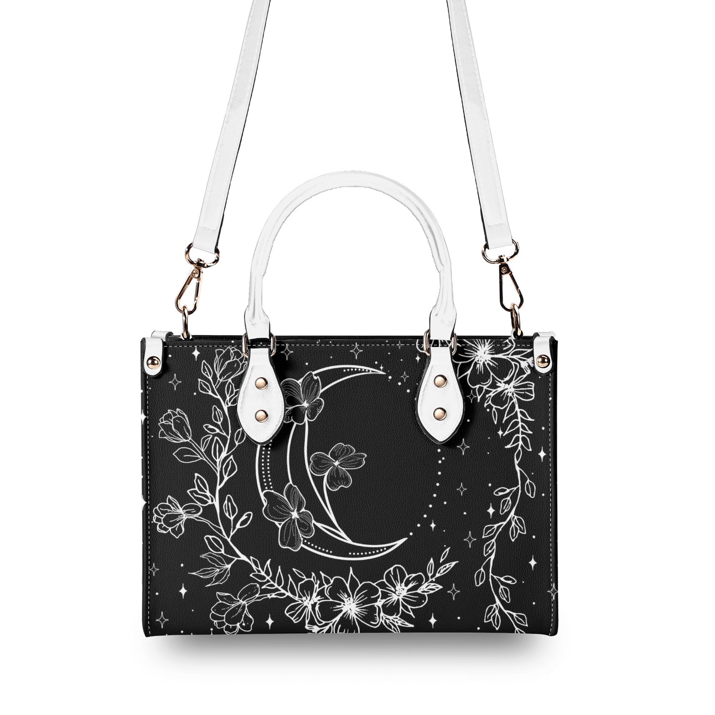 Moon Flowers #20 Luxury Women PU Leather Handbag