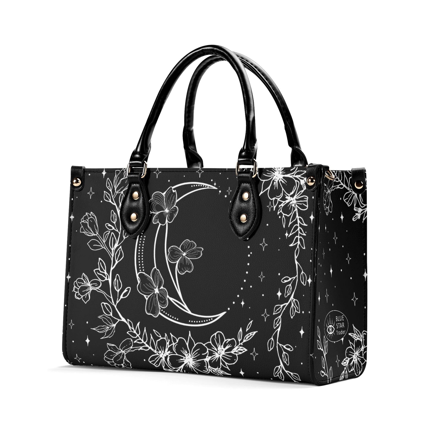 Moon Flowers #20 Luxury Women PU Leather Handbag