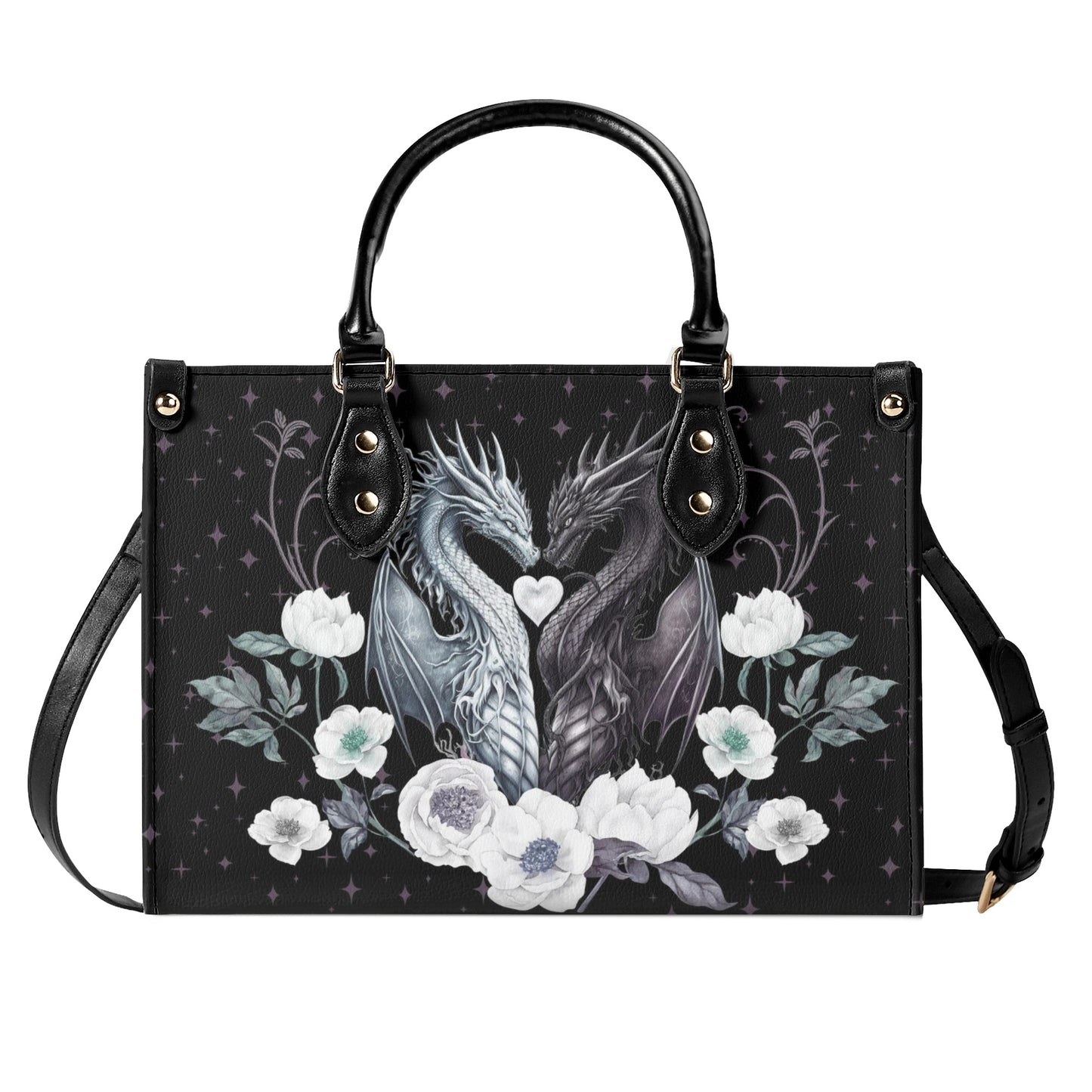 Dragons In Love Luxury Women PU Leather Handbag