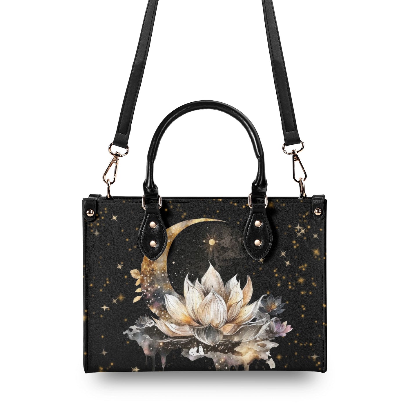 Lotus Moon Luxury Women PU Leather Handbag