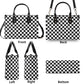 Black & White Checkered Luxury Women PU Leather Handbag