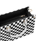 Black & White Checkered Luxury Women PU Leather Handbag