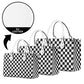 Black & White Checkered Luxury Women PU Leather Handbag