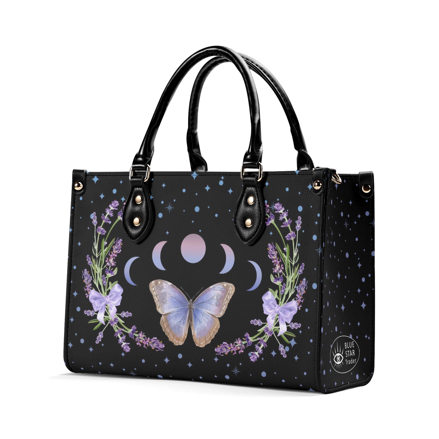 Moon Flowers #1 Luxury Womens PU Leather Handbag