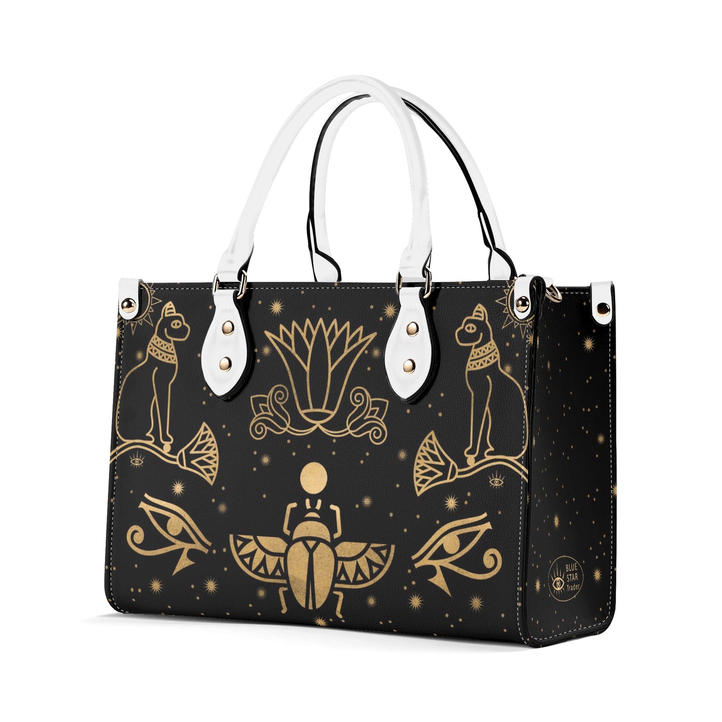 Egyptian Scarab Beetle Luxury Womens PU Leather Handbag