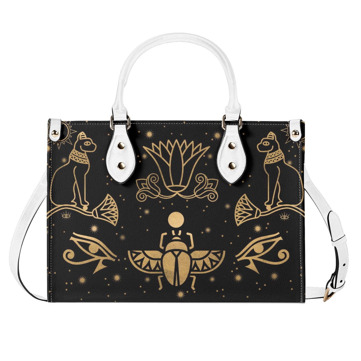 Egyptian Scarab Beetle Luxury Womens PU Leather Handbag