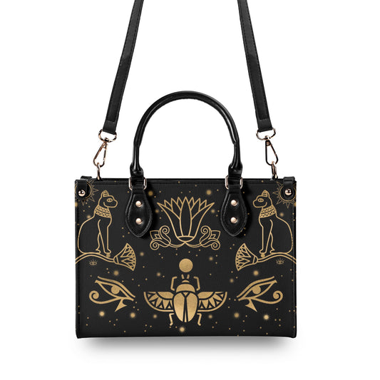 Egyptian Scarab Beetle Luxury Womens PU Leather Handbag