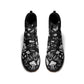 Black and White Mushrooms Womens Luxe Combat Boots