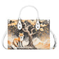 Elegant Orange Fox Luxury Womens Vegan Leather Handbag
