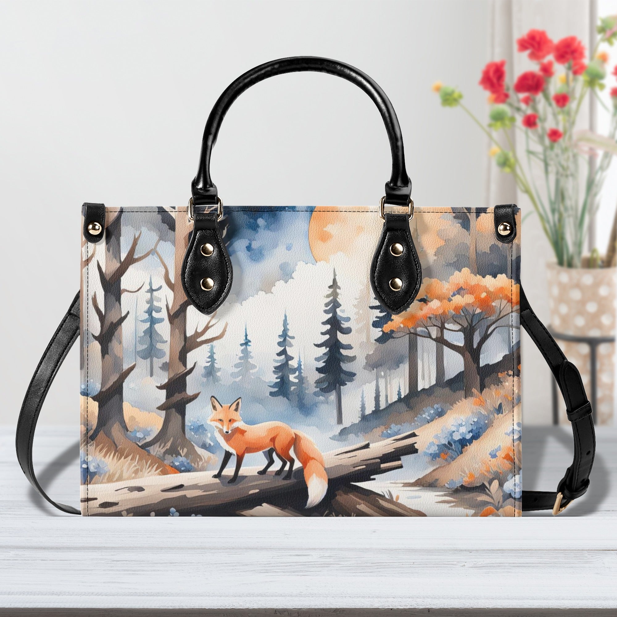 Leather cheap fox purse