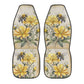 And Yellow Flowers Bee Front Car Seat Covers