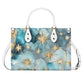 Turquoise Celestial Luxury Womens Vegan Leather Handbag
