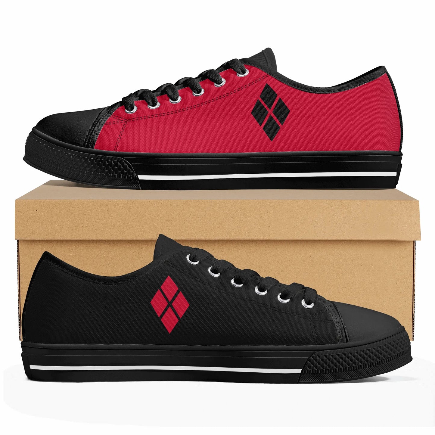 Harley Red Opposites Womens Rubber Low Top Sneakers