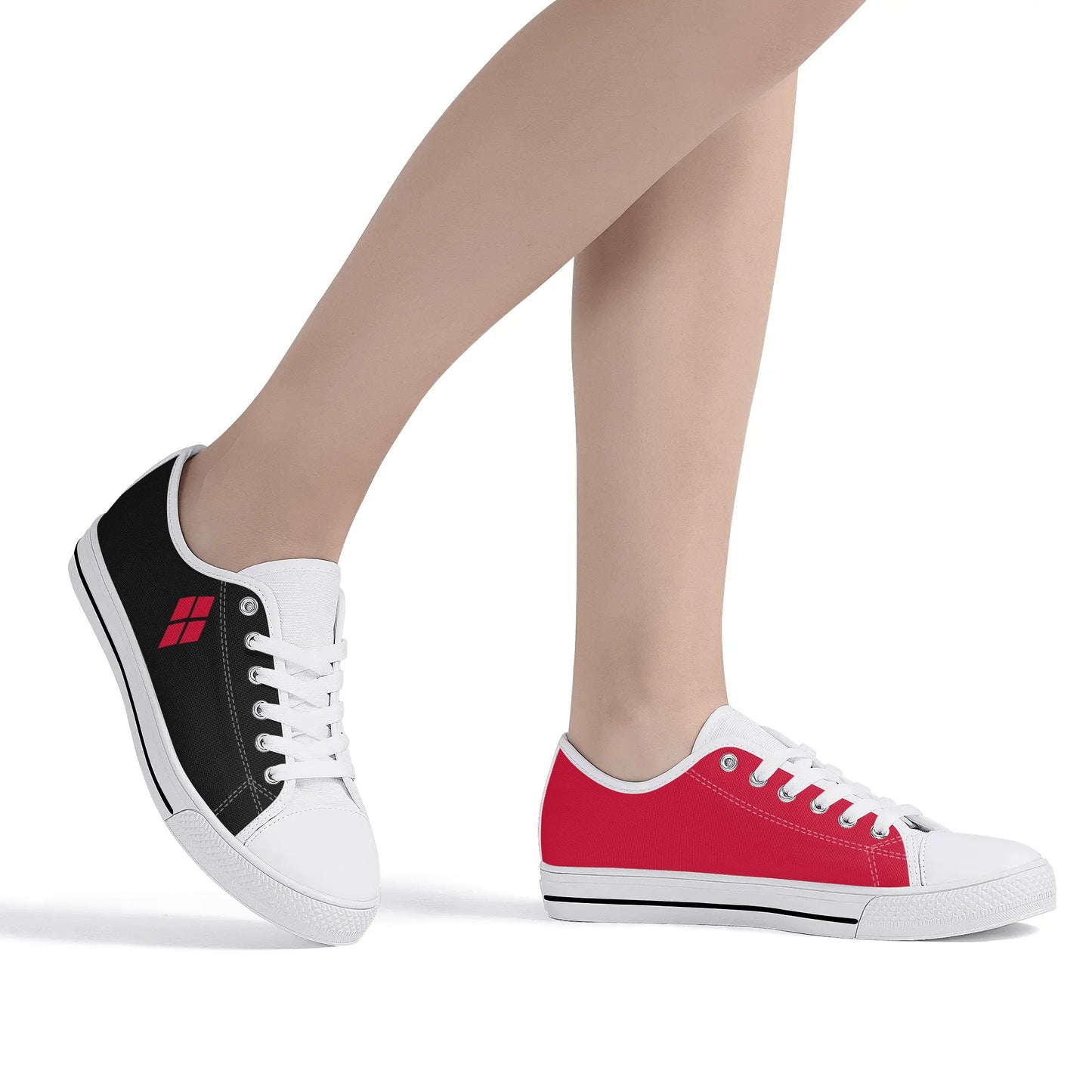 Harley Red Opposites Womens Rubber Low Top Sneakers