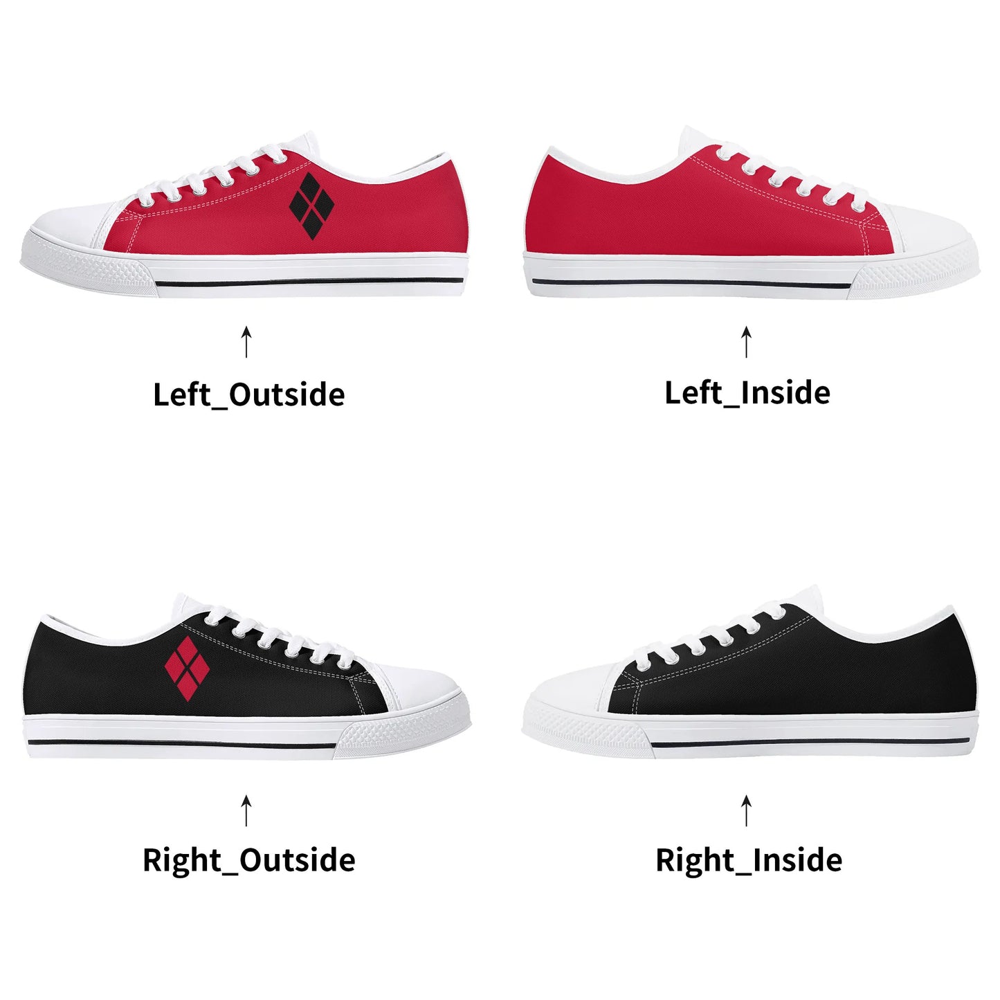 Harley Red Opposites Womens Rubber Low Top Sneakers